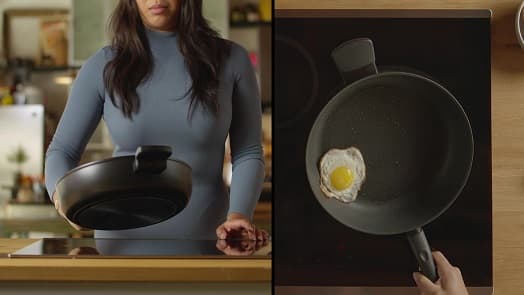 Pánev s nepřilnavým povrchem s pokličkou, 28 cm, iCook™ video